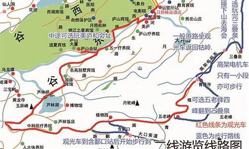 庐山旅游路线规划图